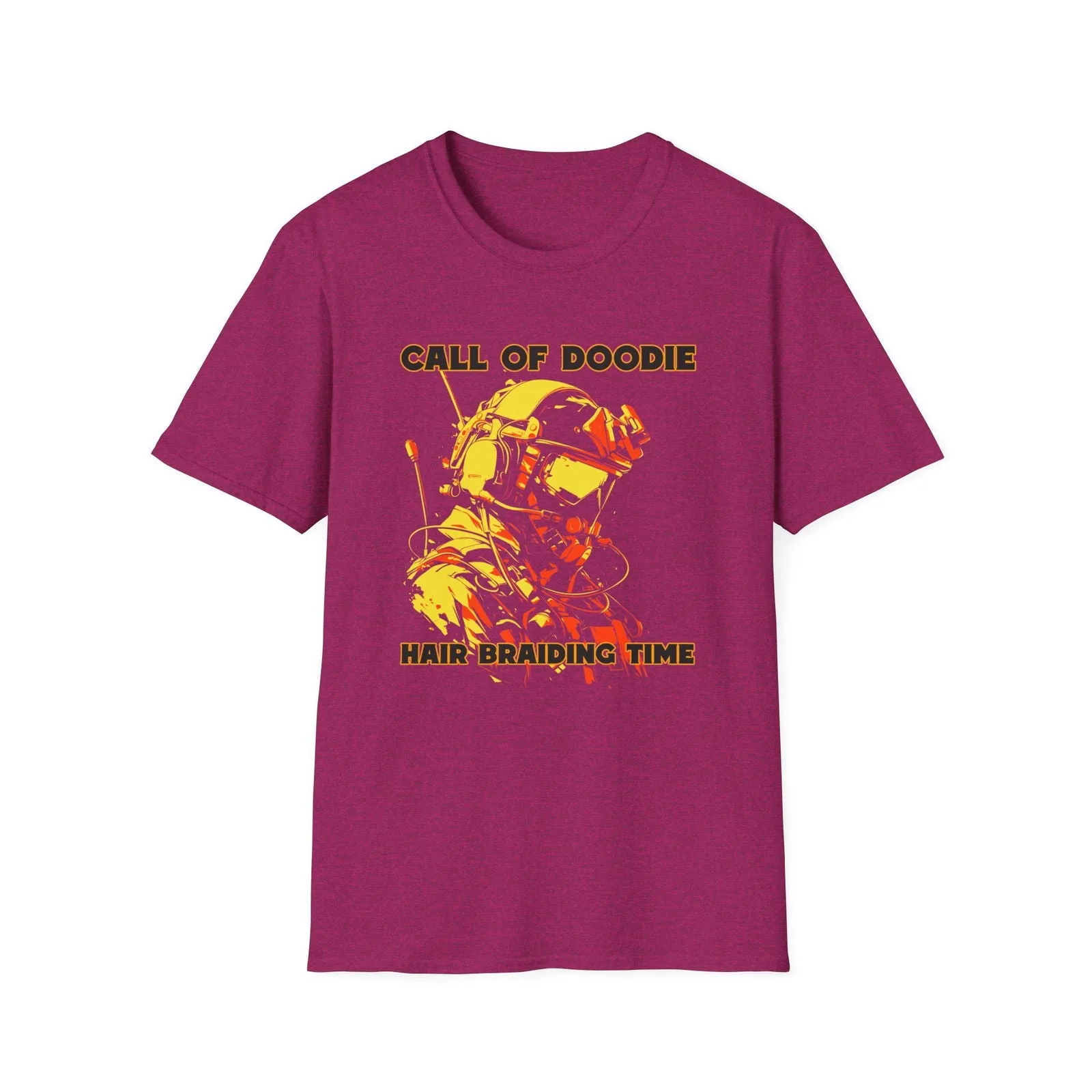 Call of Doodie: Hair Braiding Time Dad Joke Unisex Softstyle T-Shirt