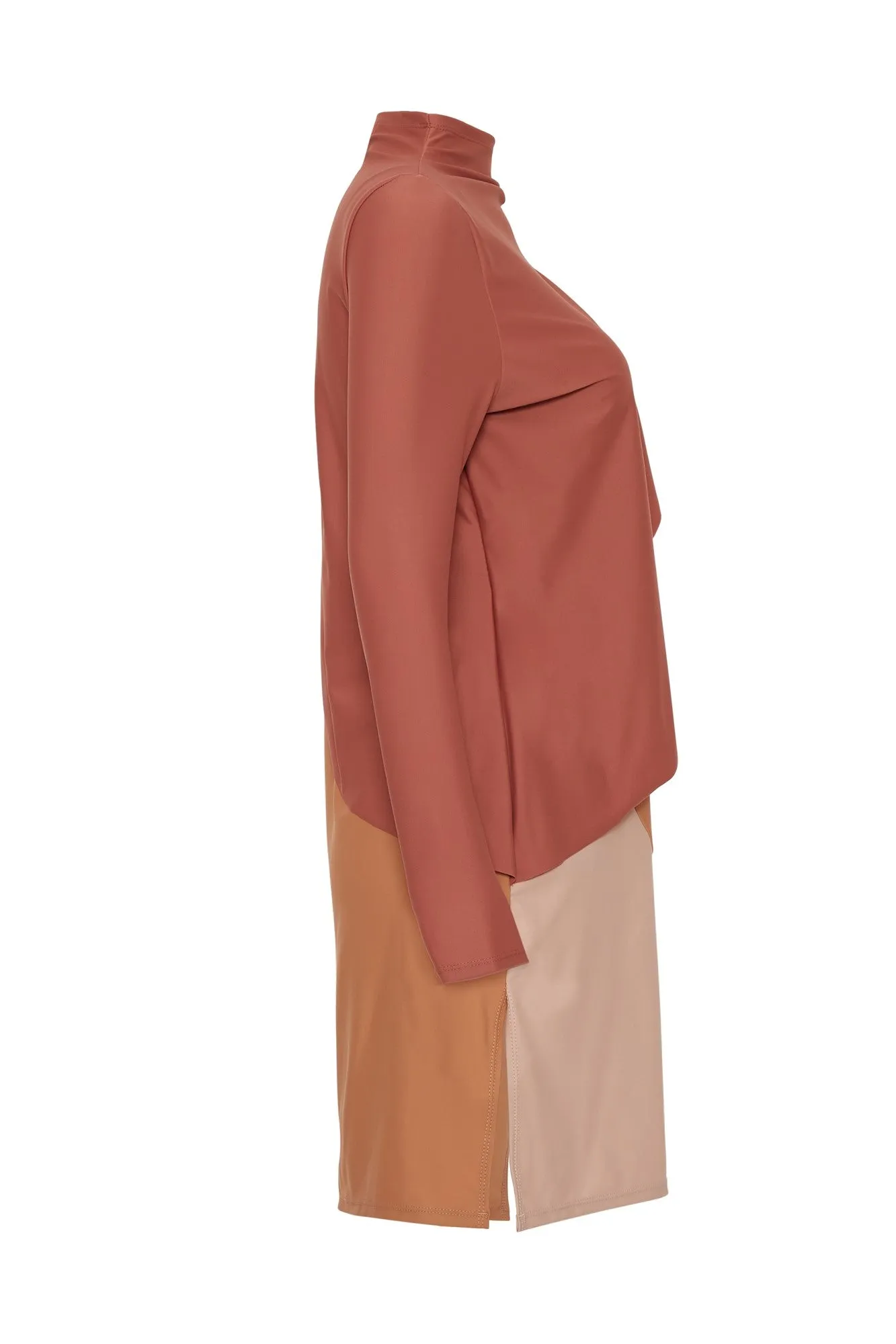 Cape Swim Dress - Clay