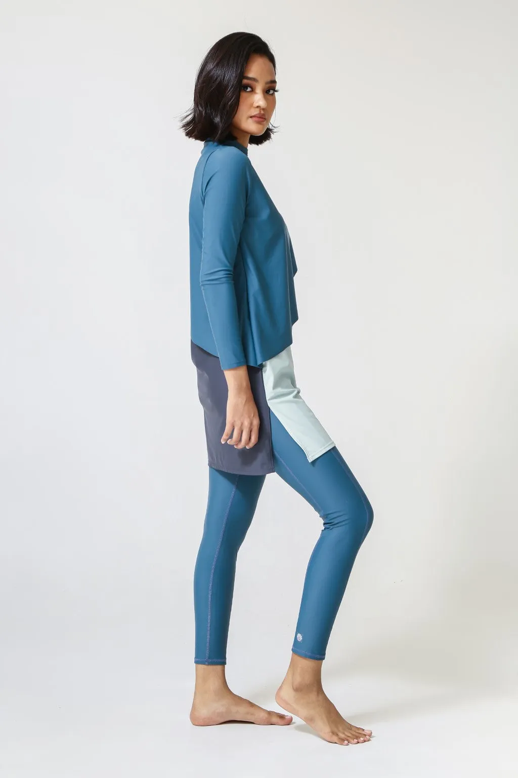 Cape Swim Dress - Wave