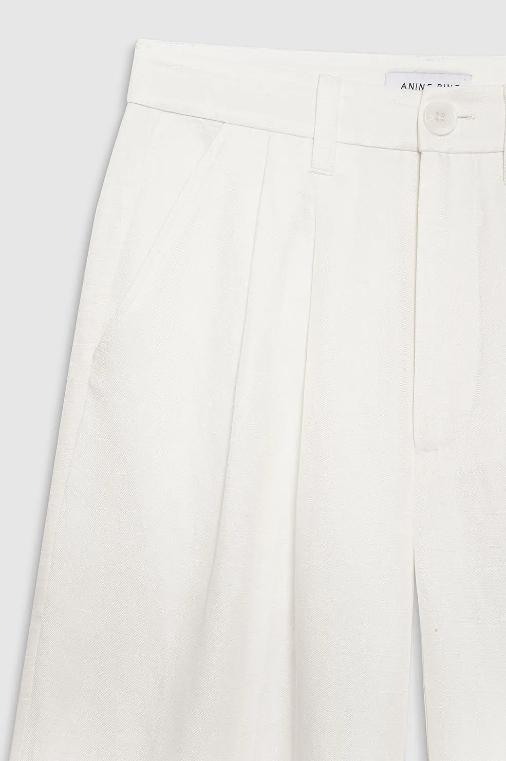 Carrie Pant - White Linen Blend