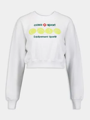 Casa Sport Tennis Balls Cropped Sweatshirt