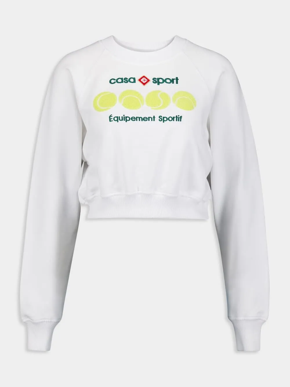 Casa Sport Tennis Balls Cropped Sweatshirt