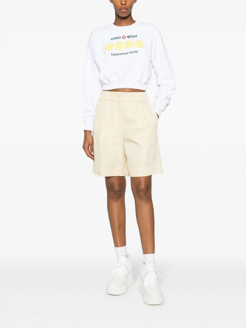 Casa Sport Tennis Balls Cropped Sweatshirt