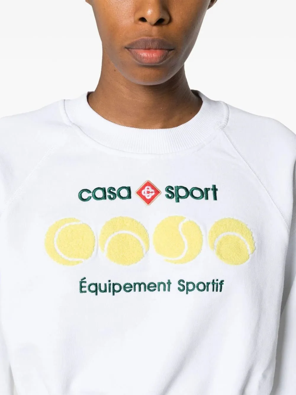 Casa Sport Tennis Balls Cropped Sweatshirt