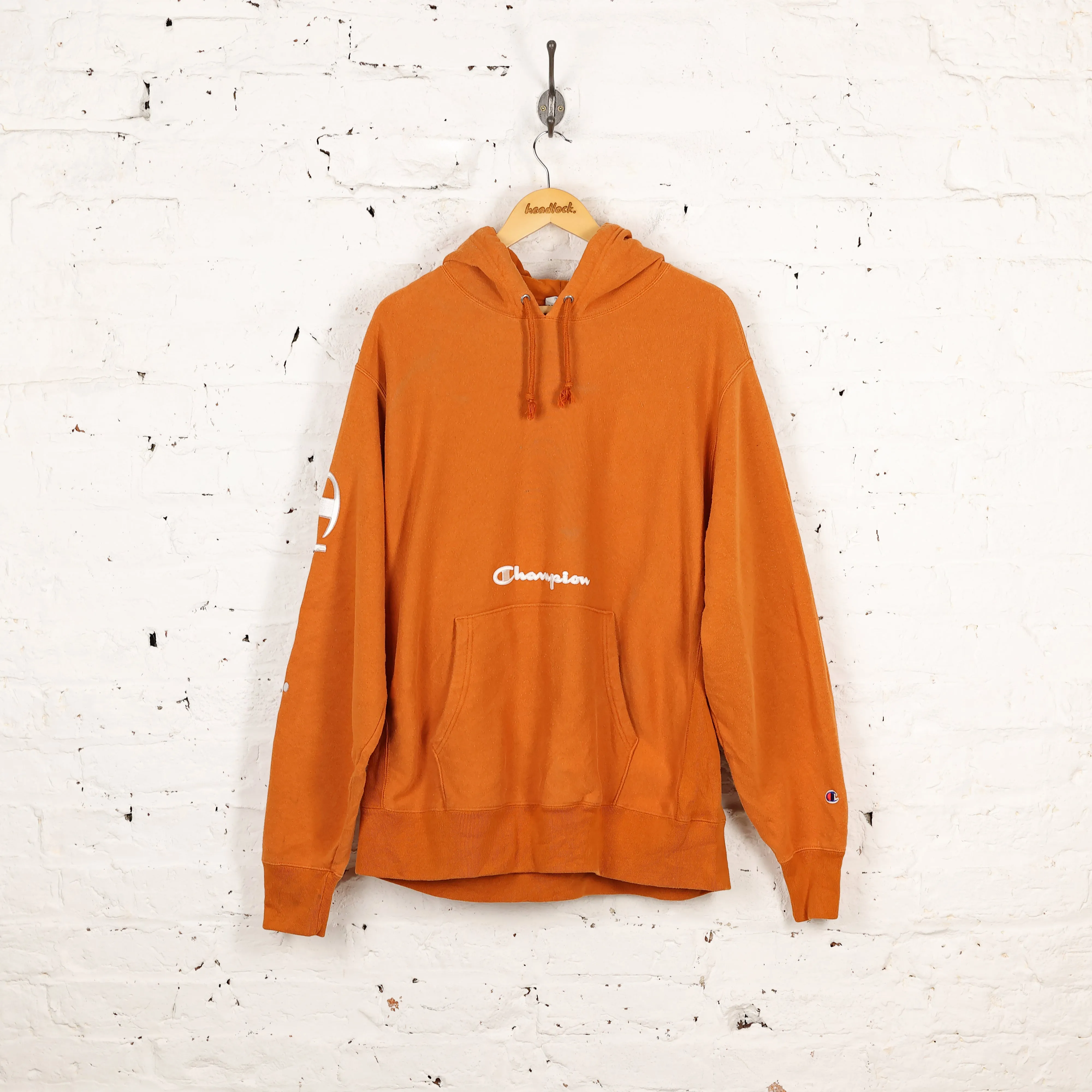 Champion Reverse Weave Hoodie - Orange - XL