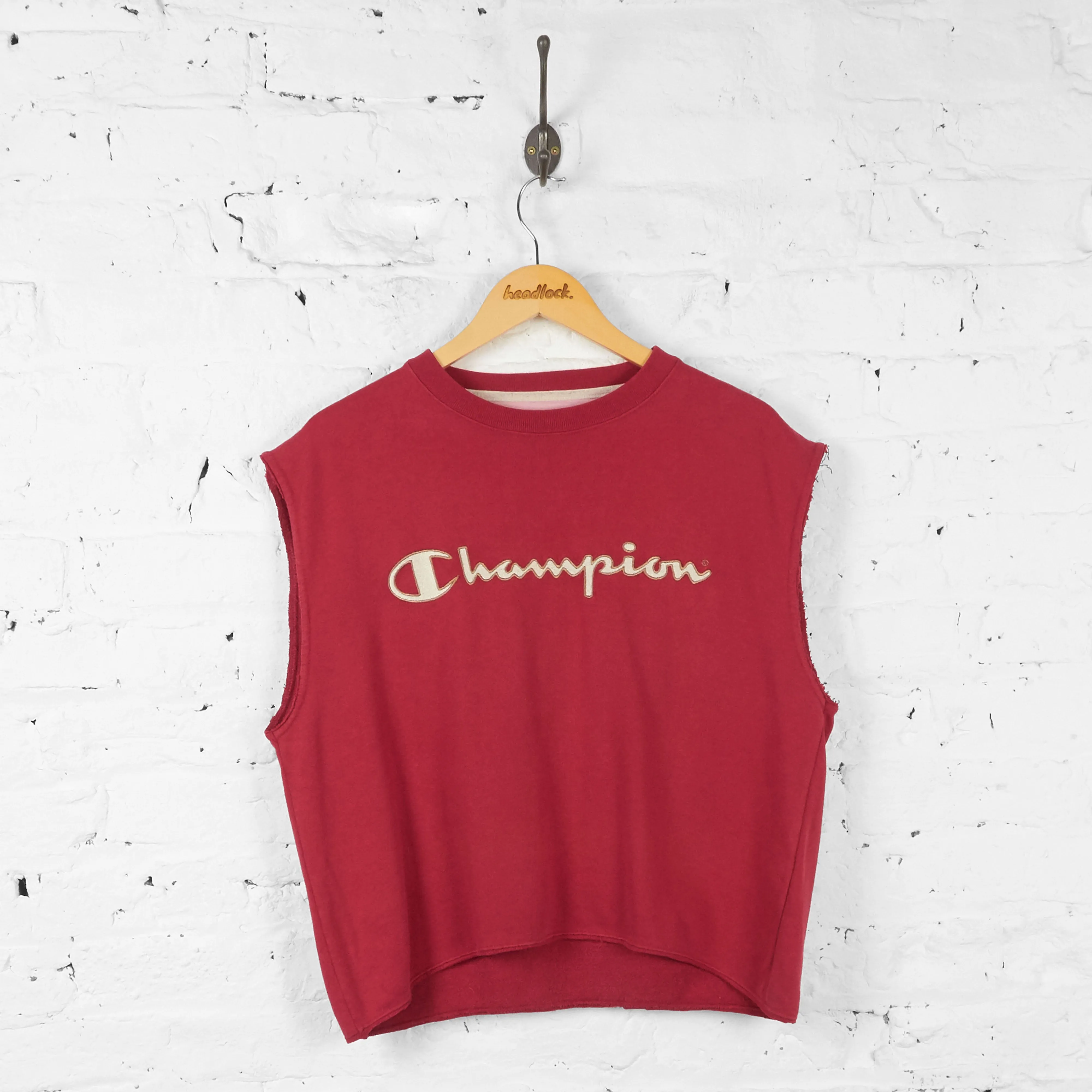 Champion Sleeveless Sweatshirt - Red - S
