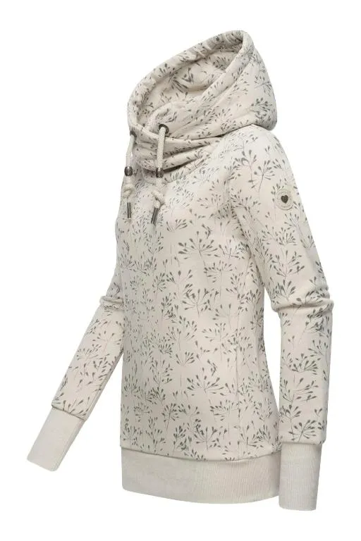 Chandail à capuche Gripy flowery bone de Ragwear