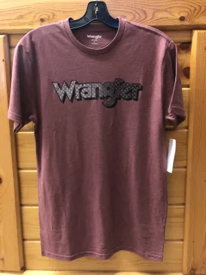 CLMQ6191R-XL-Red Mens T Shirt Wrangler Logo Checker Plate