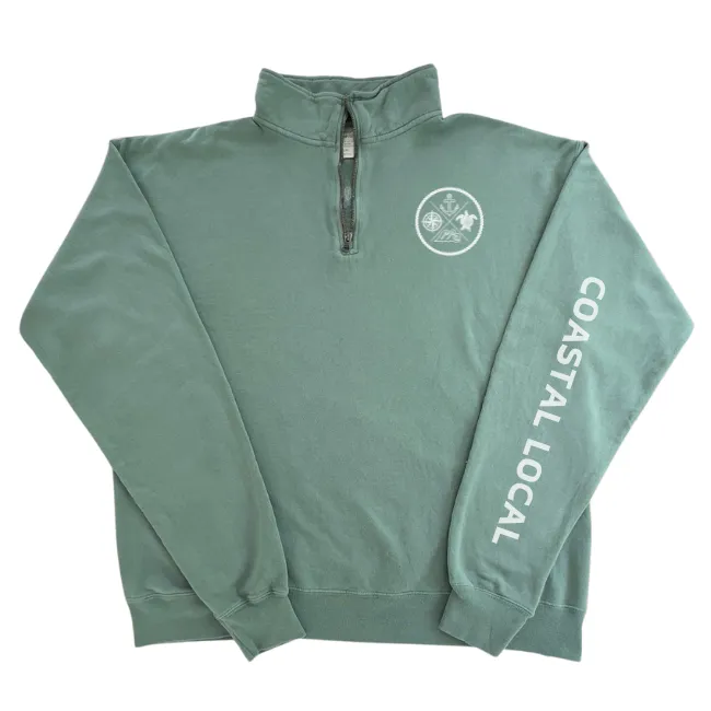 Coastal Local-Quarter Zip Sweatshirt-Comes in 3 Colors