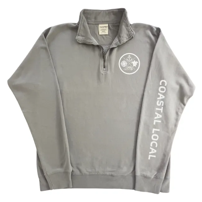 Coastal Local-Quarter Zip Sweatshirt-Comes in 3 Colors