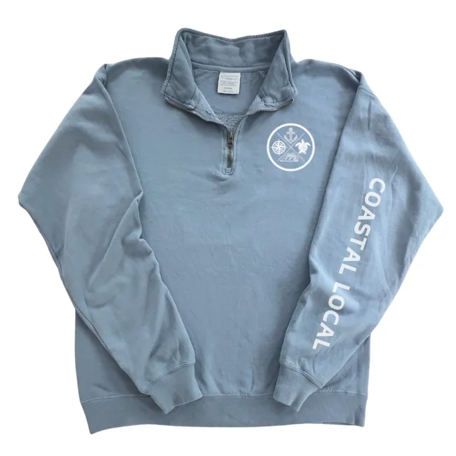 Coastal Local-Quarter Zip Sweatshirt-Comes in 3 Colors