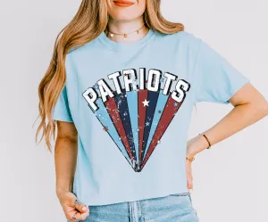Comfort Colors Cropped Patriots Starburst Shirt (Longer Crop) / Lewisburg Patriots