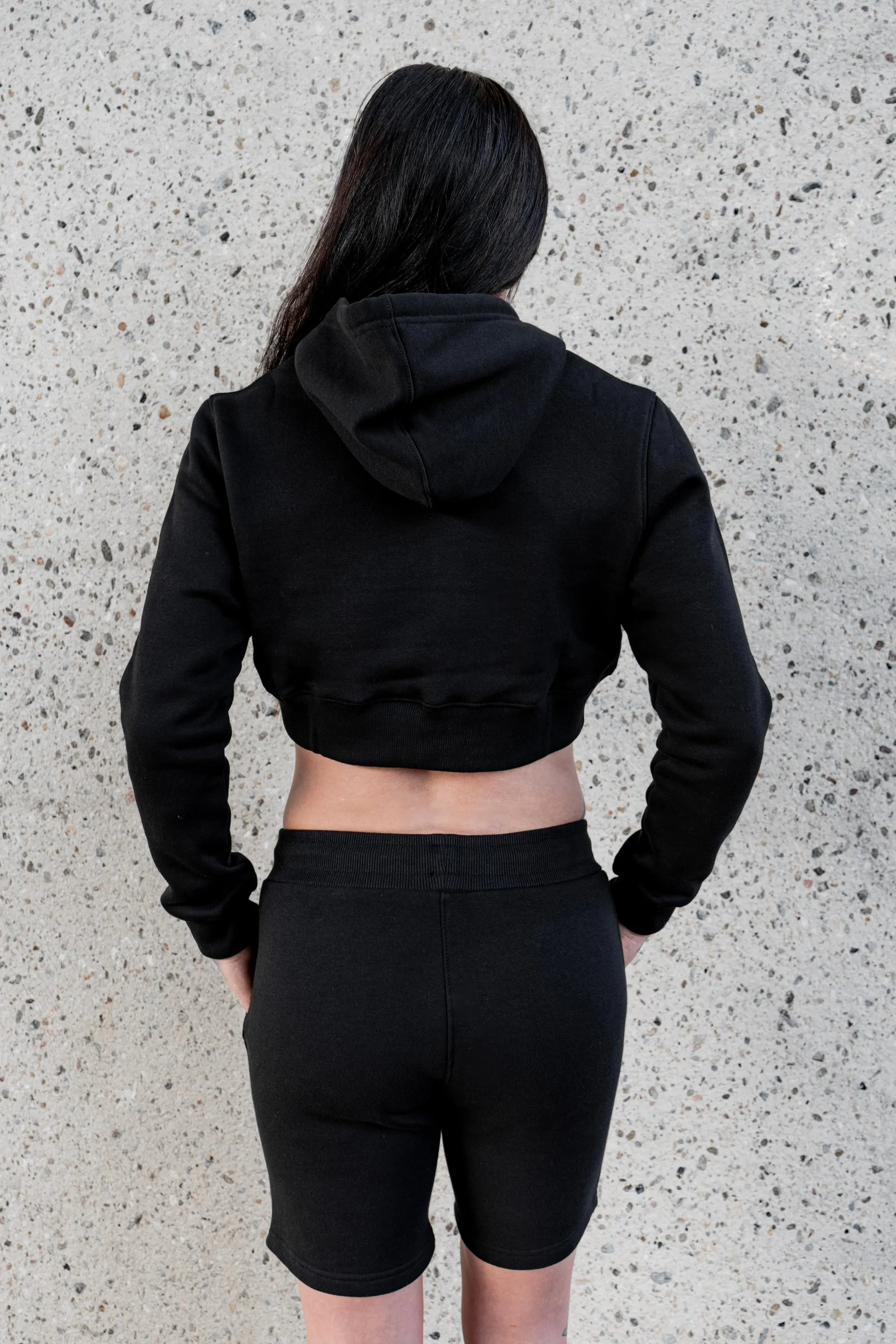 CORE Cropped Hoodie (Black)