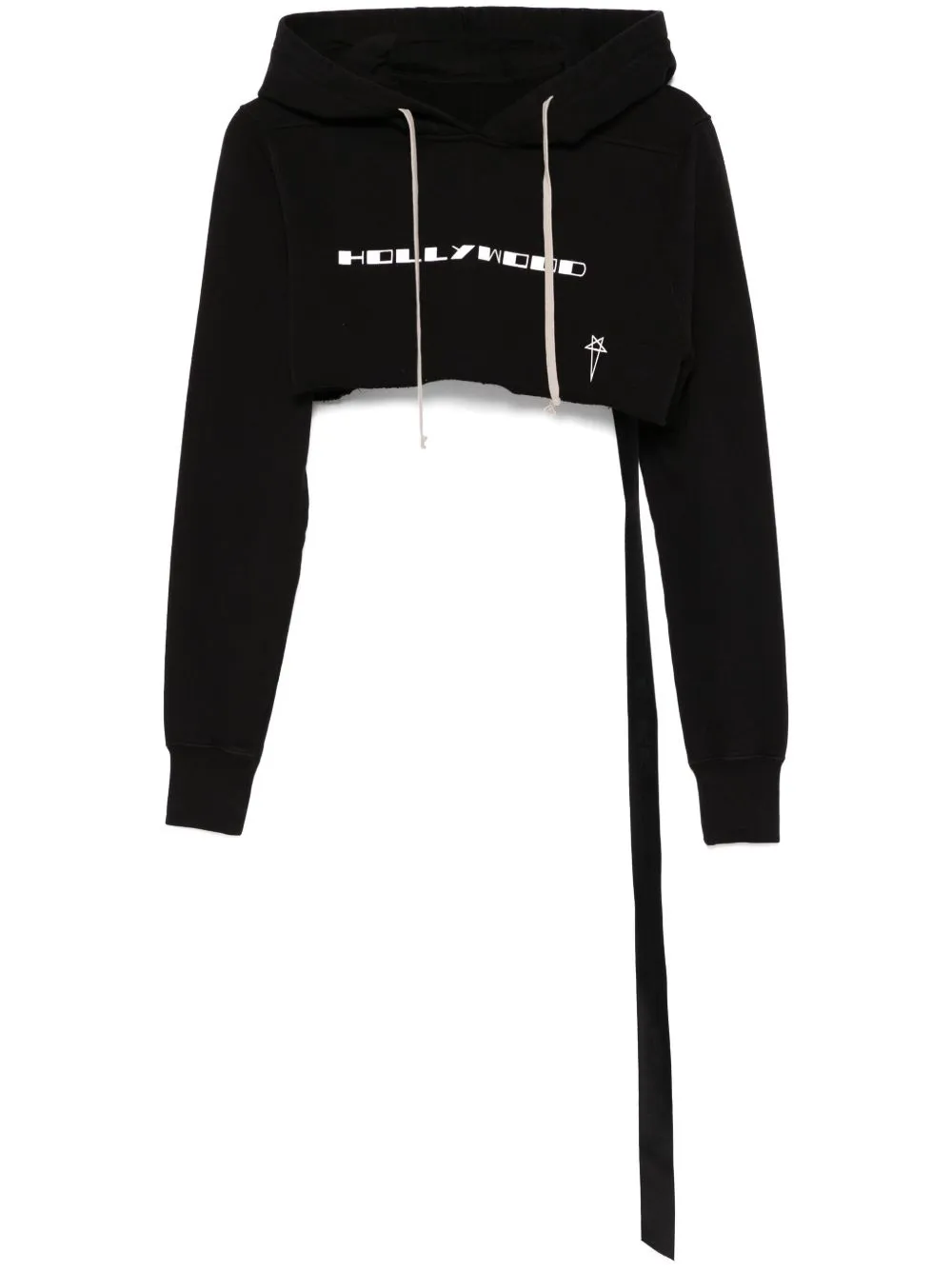 Cotton cropped hoodie