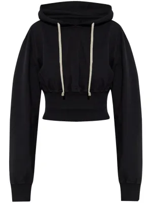 Cotton cropped hoodie
