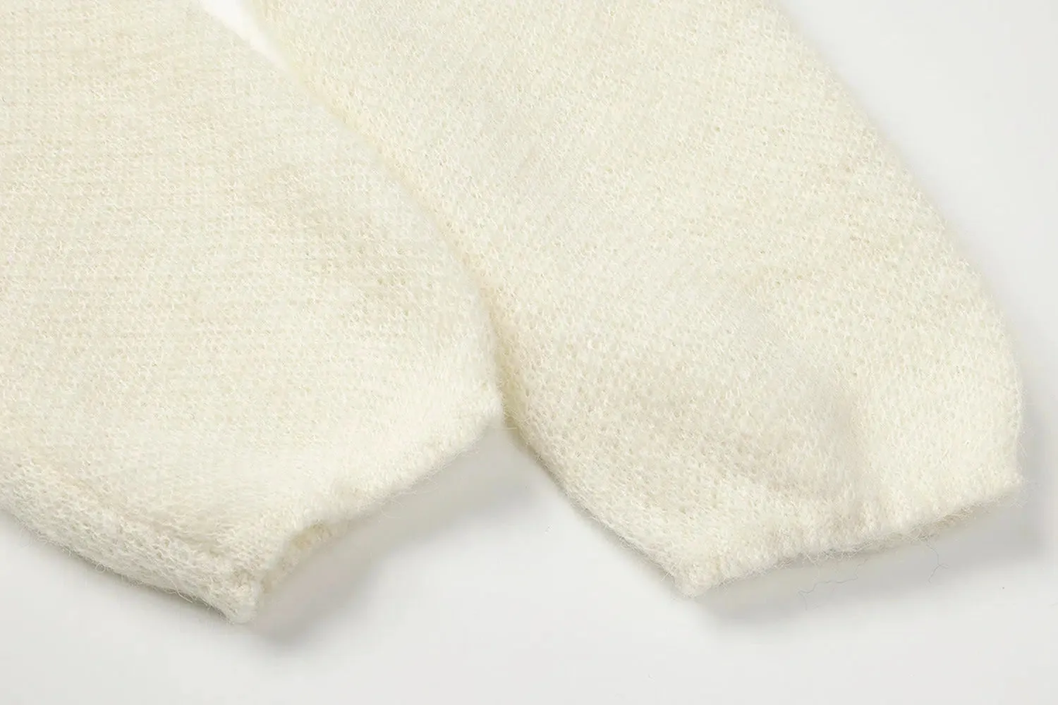 Cropped Knit Sweatshirt