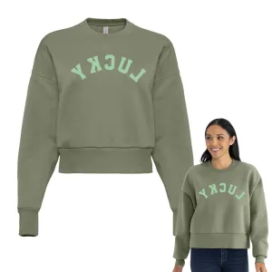 Cropped St. Patricks Day Lucky  Sweatshirt/ Adult Sizes / St Patty's Day