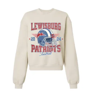 Cropped Sweatshirt - Lewisburg Football Helmet Sweater Adult Sizes