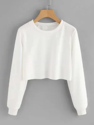 Cropped Sweatshirt White