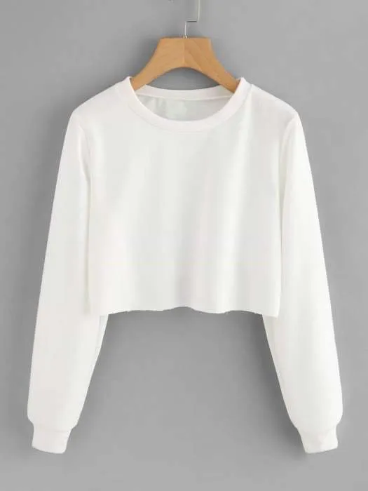 Cropped Sweatshirt White
