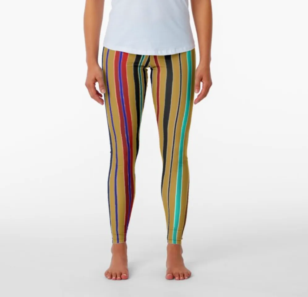 Designer Leggings - Dark Stripe