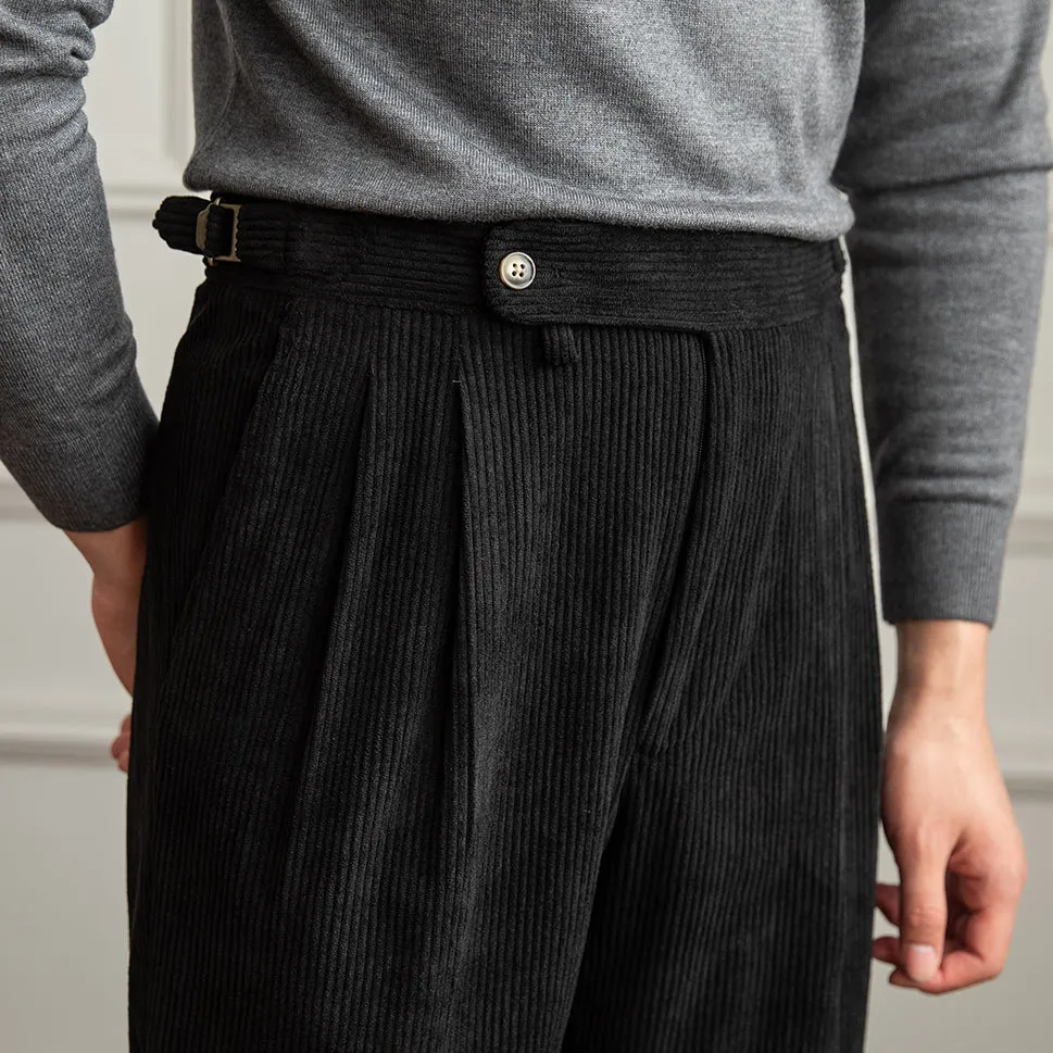 Dorchester Vintage Corduroy Double Pleated Trousers