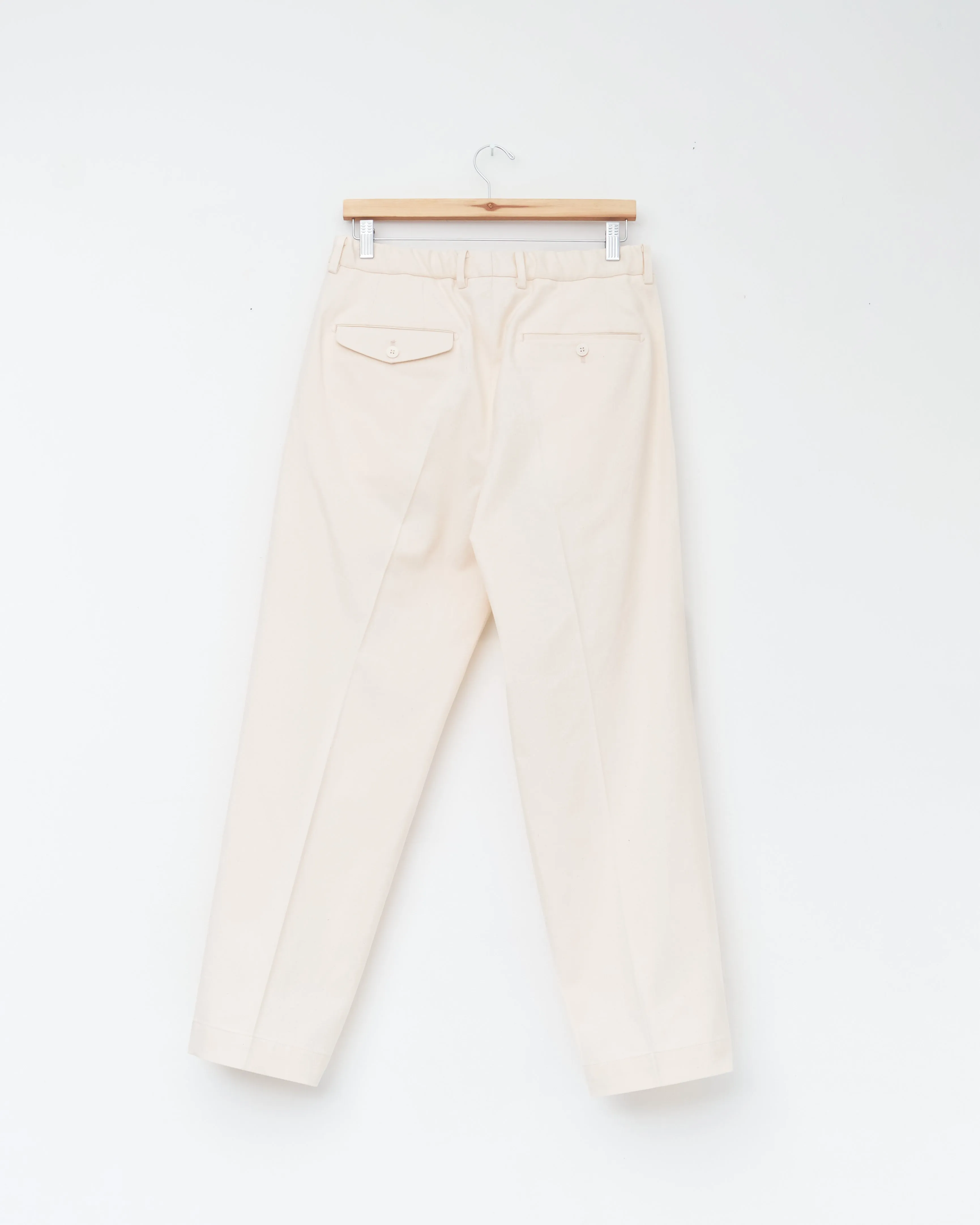 Double Pleated Trousers, Ecru