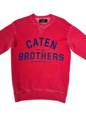 Dsquared2 Caten Brothers Logo Sweatshirt - Red