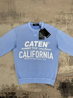 Dsquared2 Caten California Logo Sweatshirt - Baby Blue (Unused)