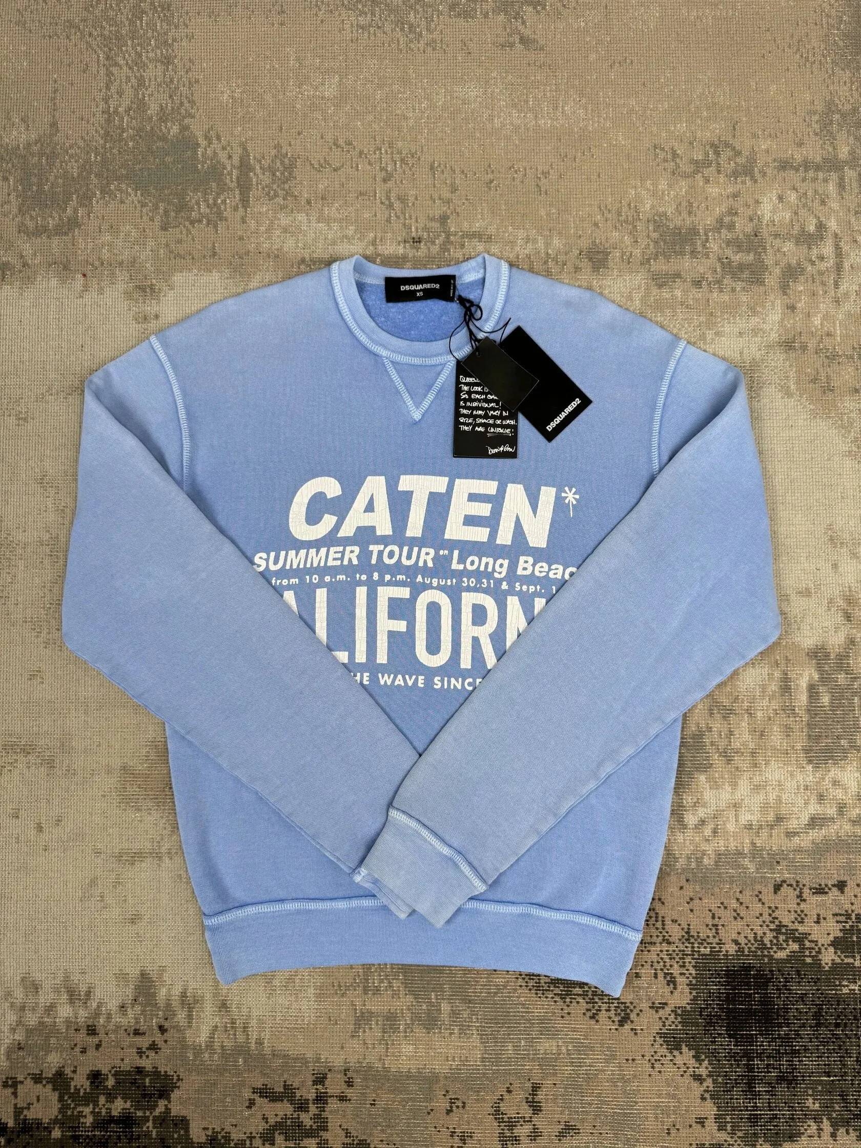 Dsquared2 Caten California Logo Sweatshirt - Baby Blue (Unused)
