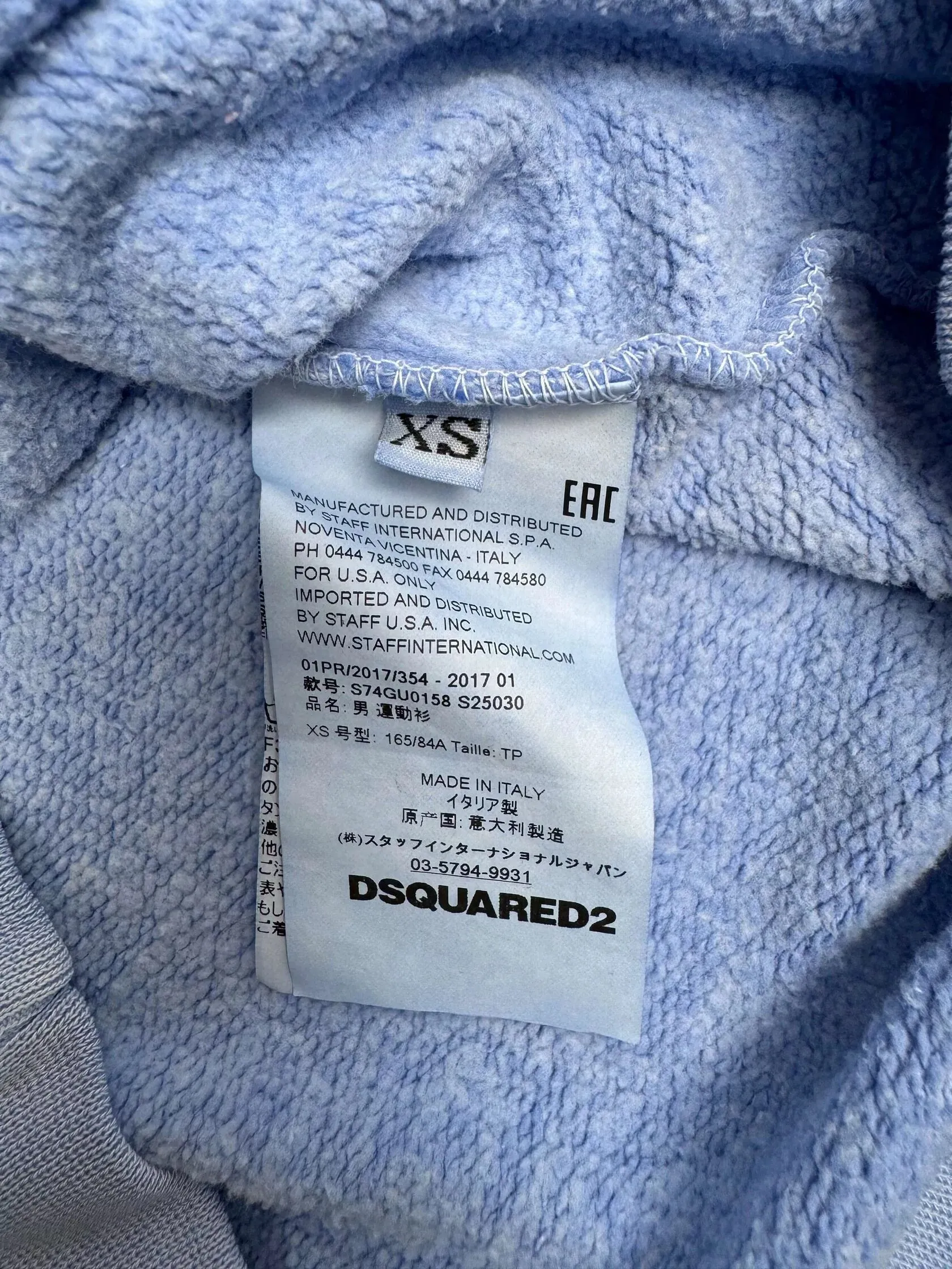 Dsquared2 Caten California Logo Sweatshirt - Baby Blue (Unused)