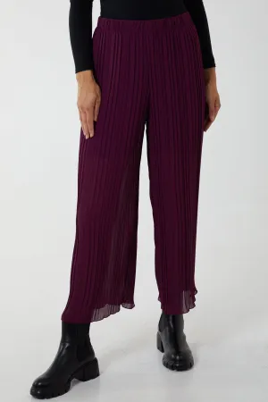 Elasticated Chiffon Pleated Culottes