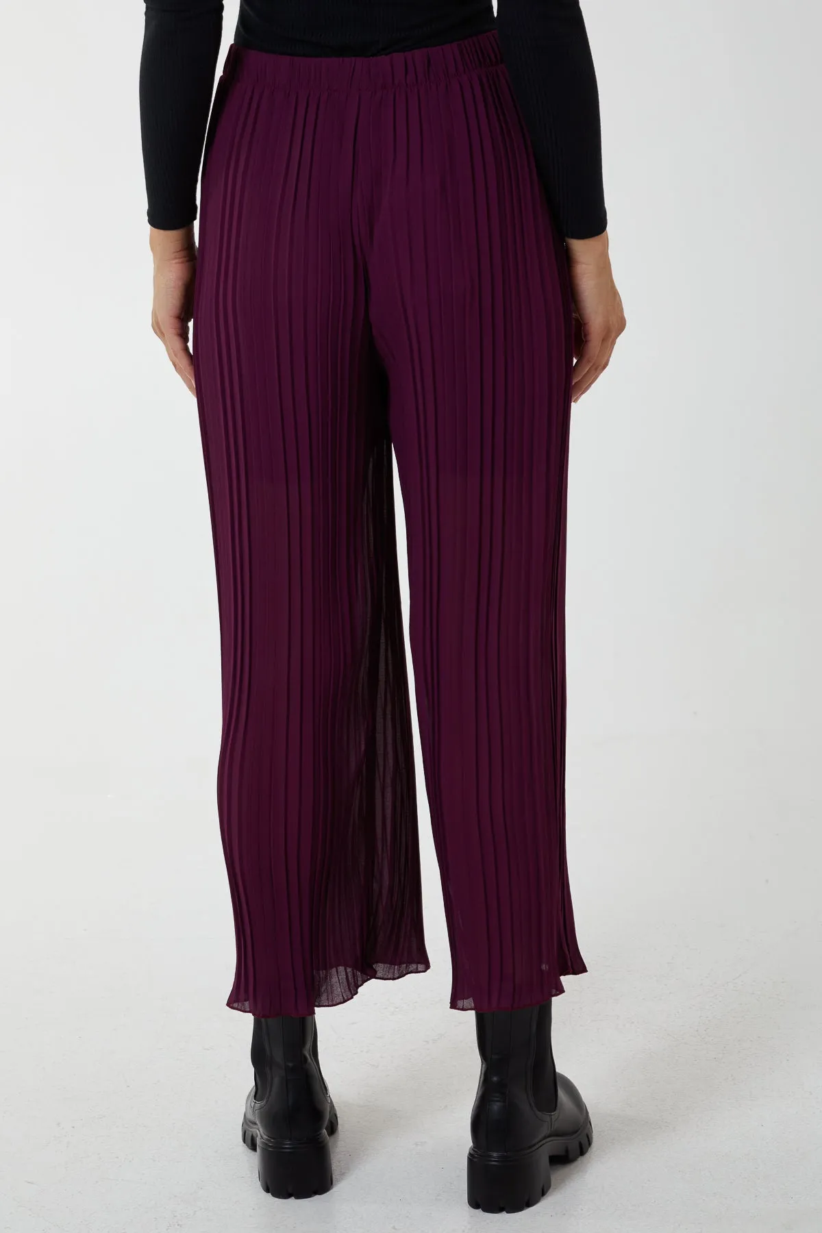 Elasticated Chiffon Pleated Culottes