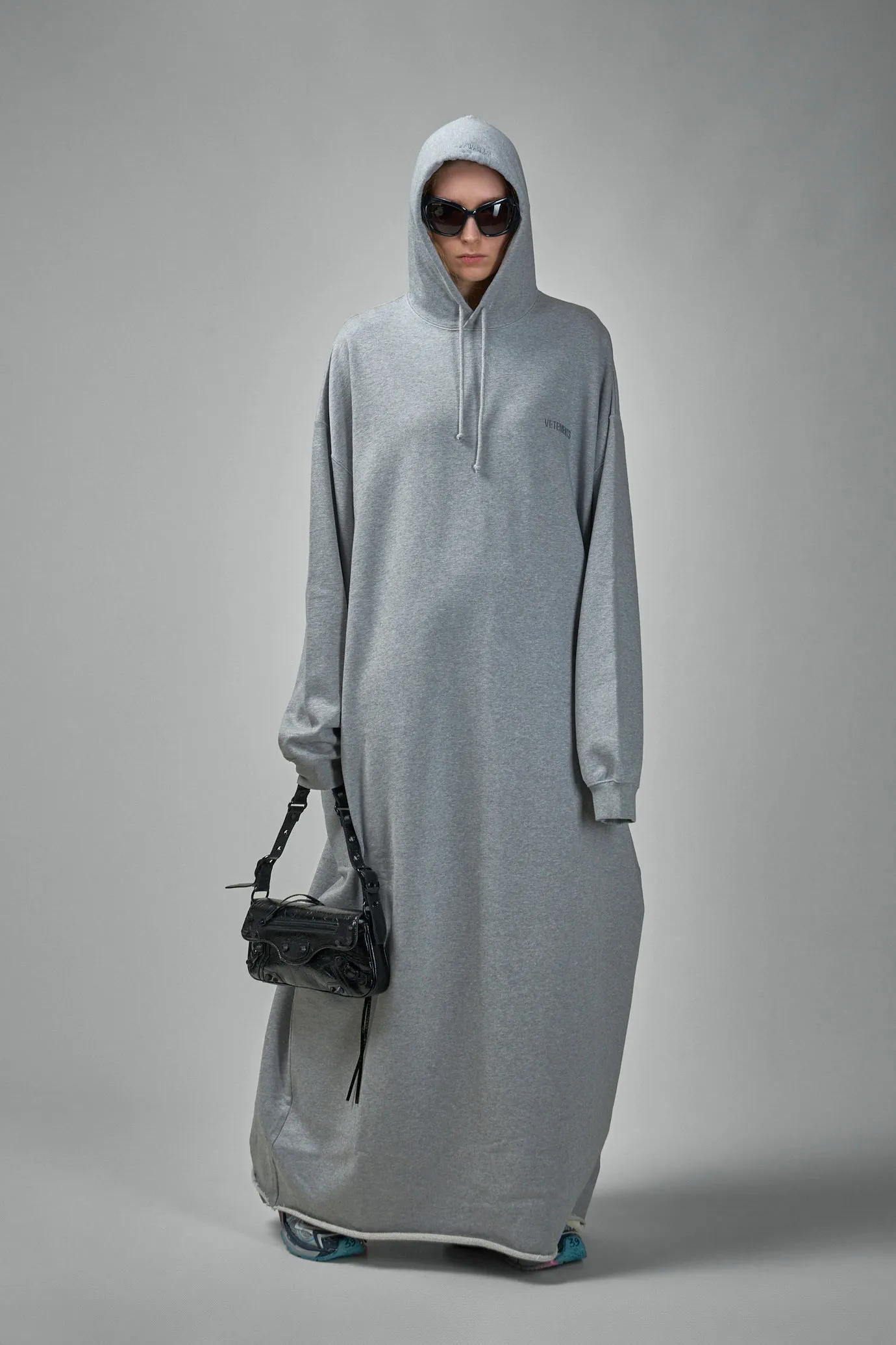 Embroidered Logo Maxi Hoodie