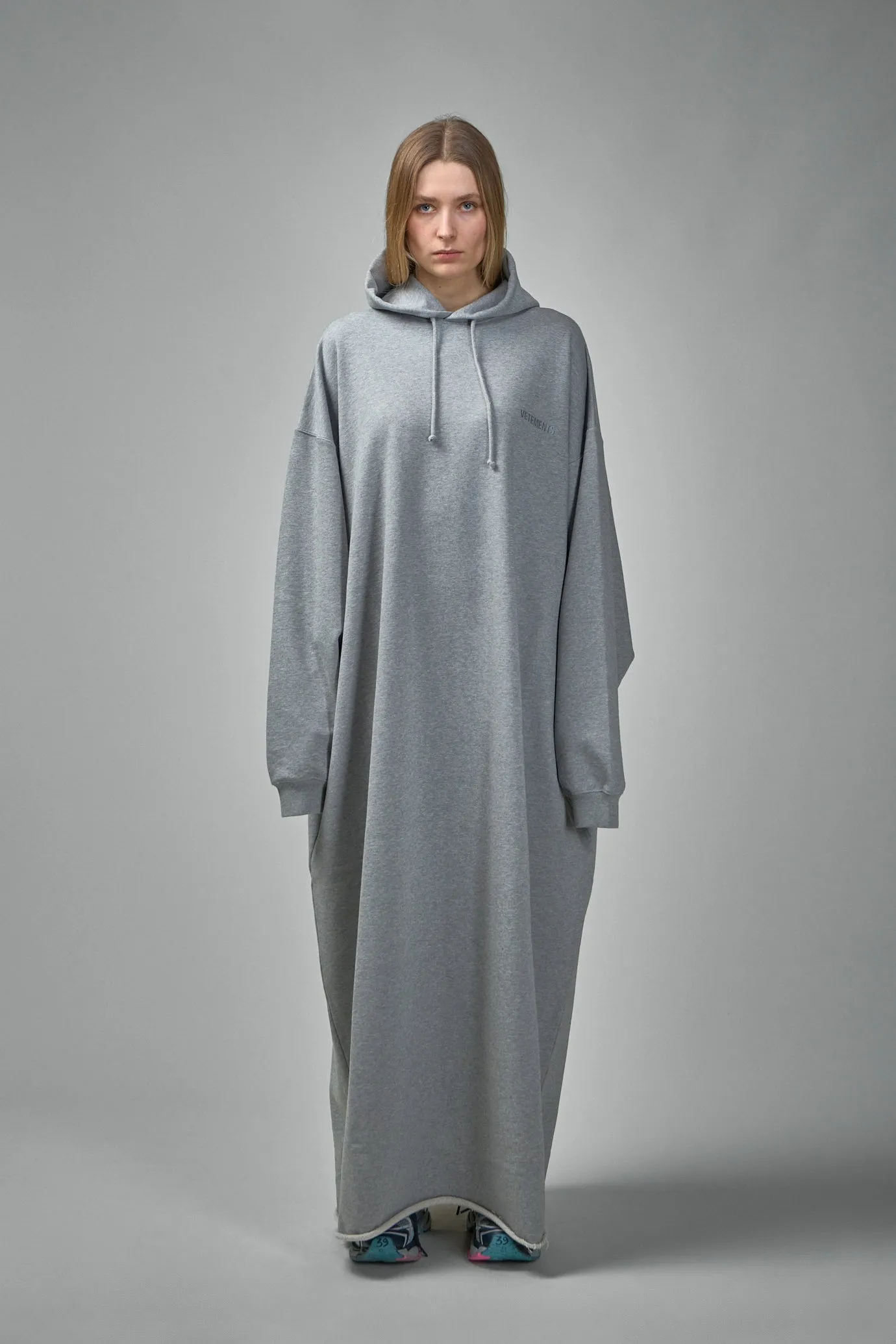 Embroidered Logo Maxi Hoodie