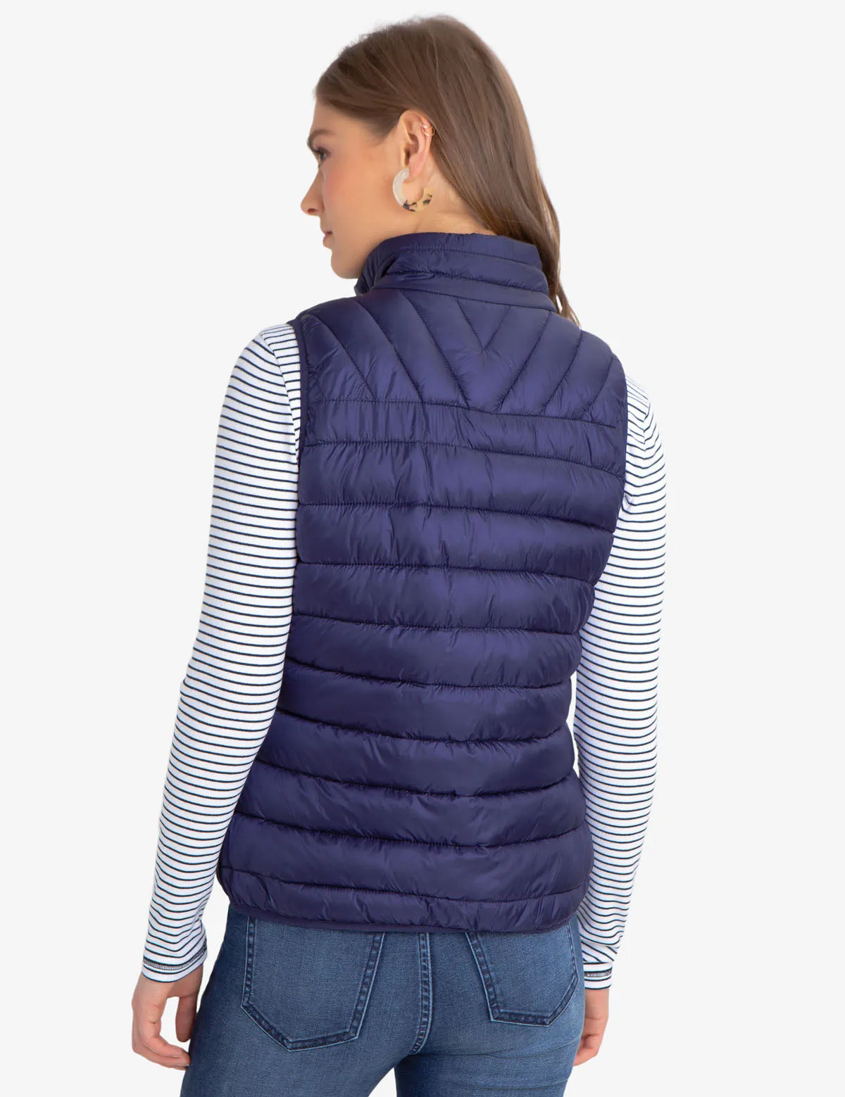 FAUX FUR LINED PUFFER VEST