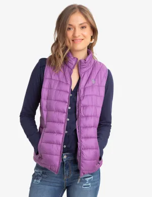 FAUX FUR LINED PUFFER VEST