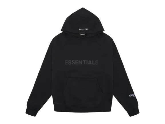 Fear of God Essentials Hoodie Aplique Logo 'Stretch Limo/Black'