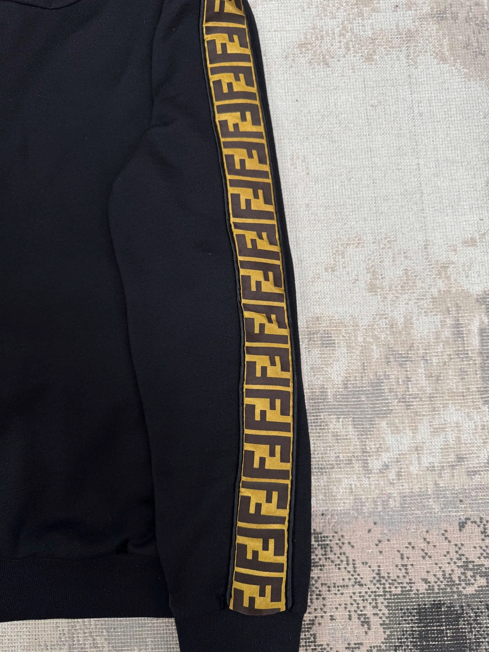 Fendi FF Logo Panel Hoodie - Black