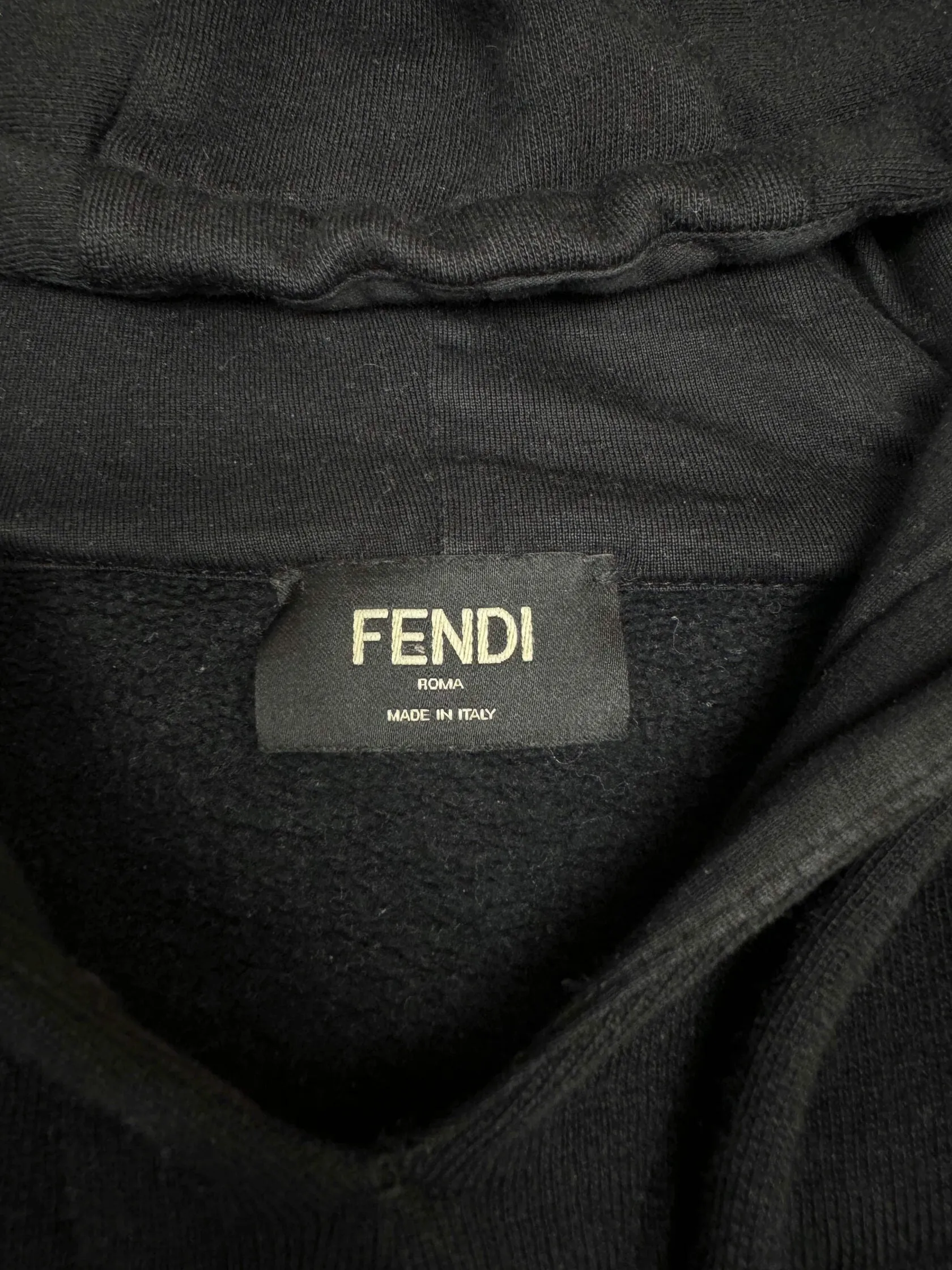 Fendi FF Logo Panel Hoodie - Black