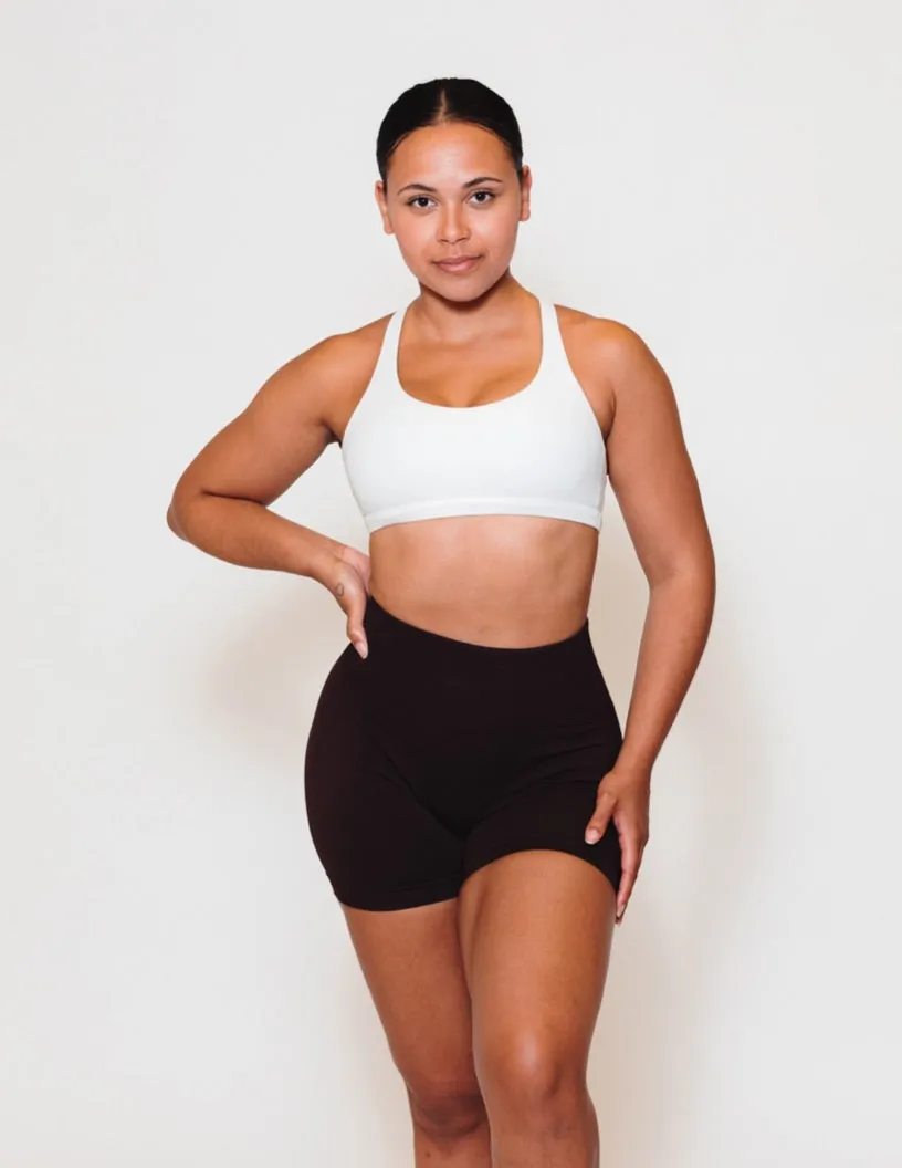 Flex Scrunch Shorts | CHOCOLATE