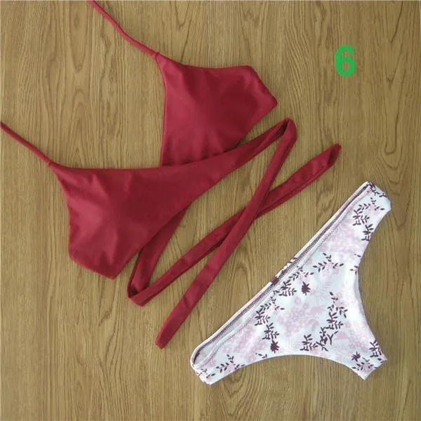 Floral Bandage Bikinis Set