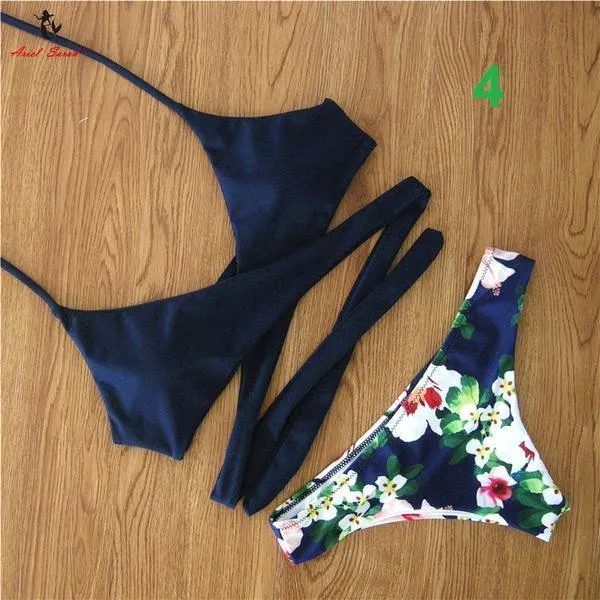 Floral Bandage Bikinis Set