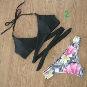Floral Bandage Bikinis Set