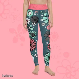 Flower Power Yoga Workout Leggings