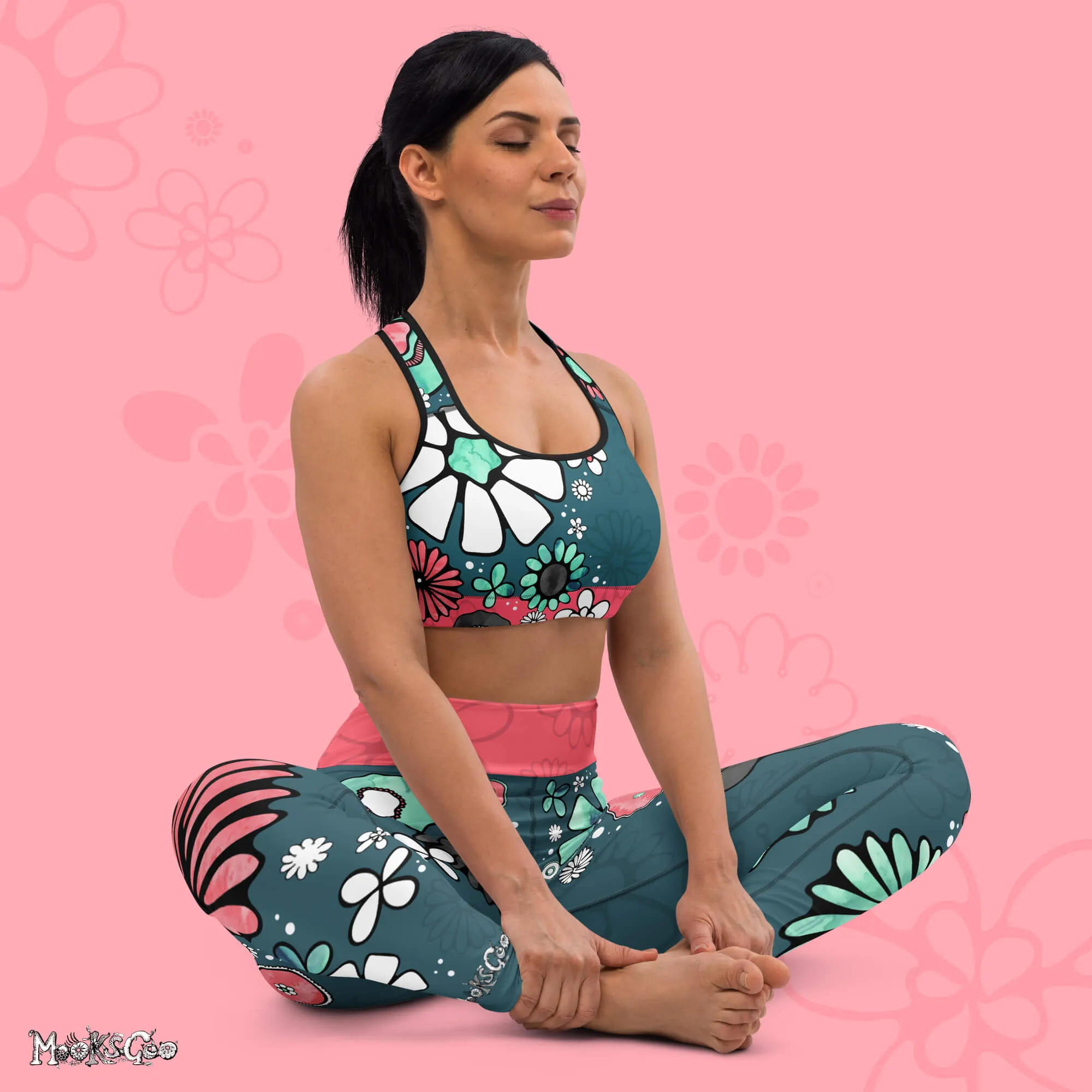 Flower Power Yoga Workout Leggings