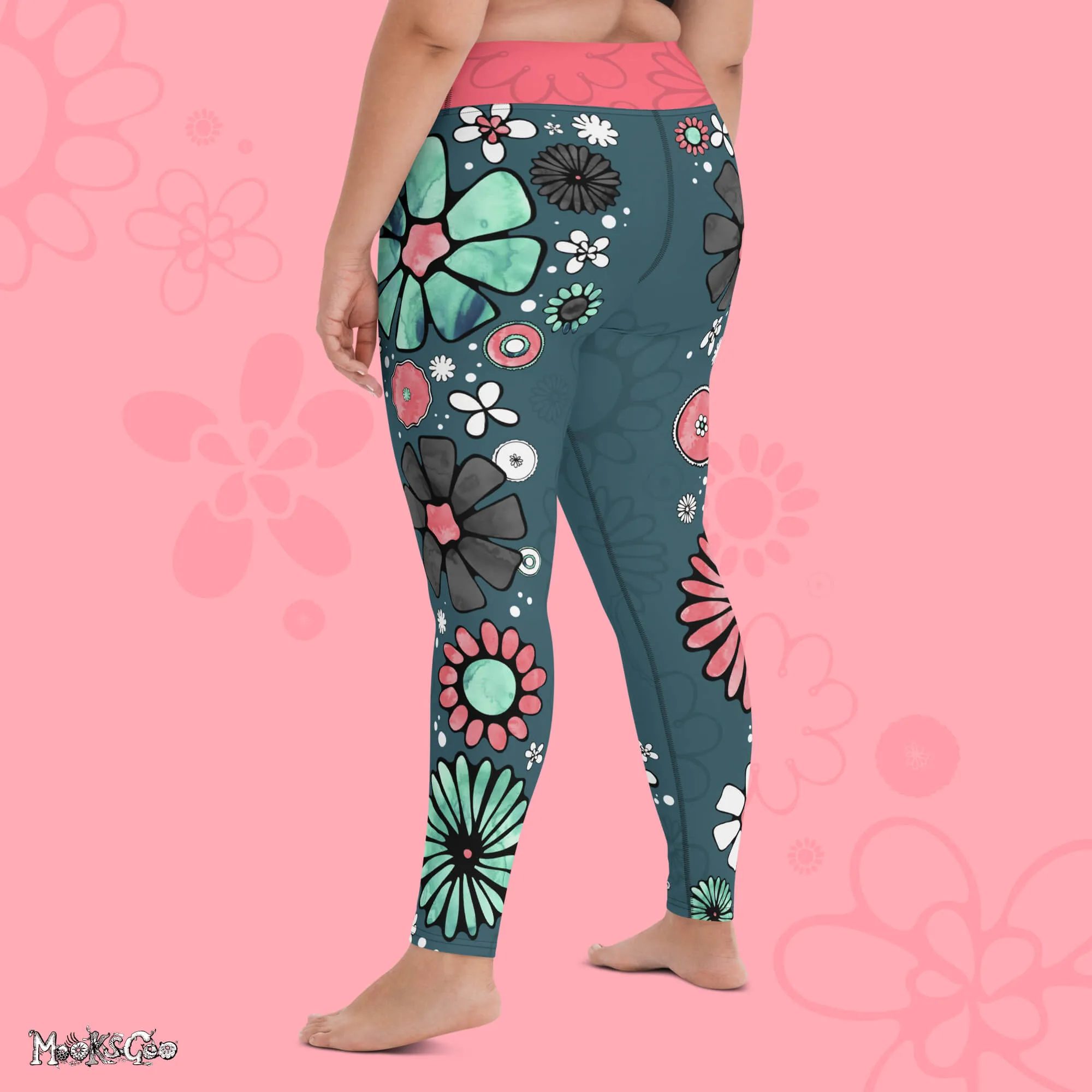 Flower Power Yoga Workout Leggings