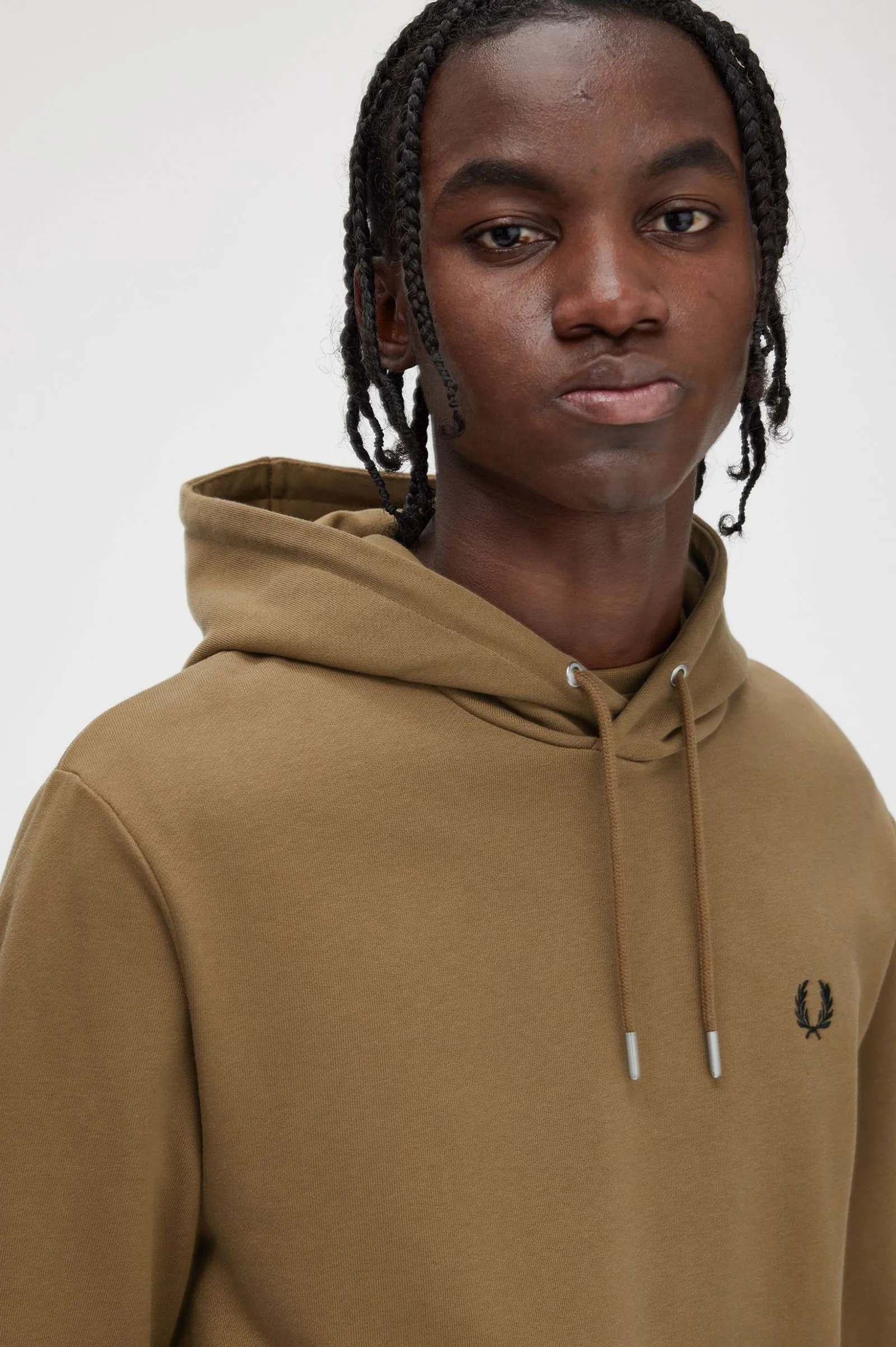 Fred Perry M2643 Tipped Hoodie Shaded Stone/Burnt