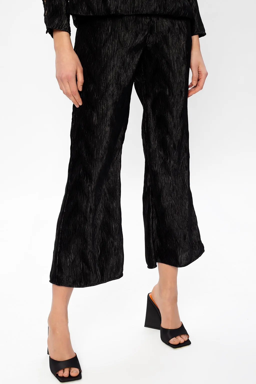 Ganni Black Pleated Trousers