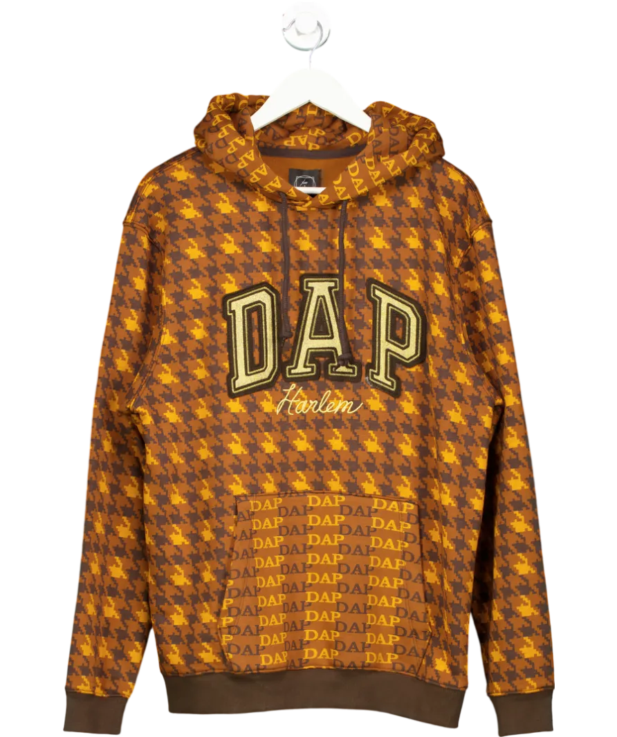 Gap X Dap Orange Brown Dapper Dan Logo Hoodie UK M